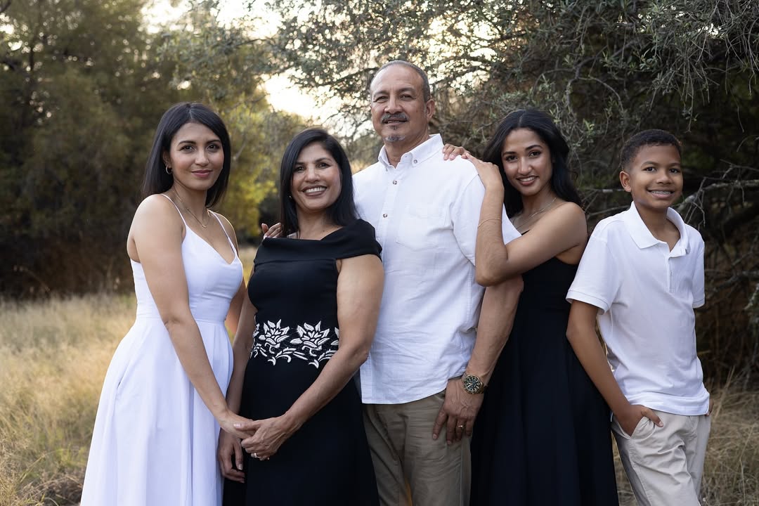 Candid photo of siblings laughing