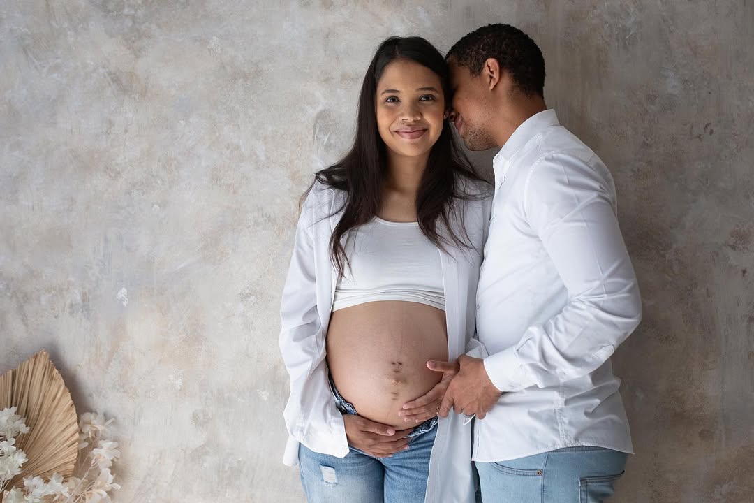Studio maternity portrait